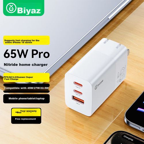 Cargador BIAZE 65W GaN USB Tipo C