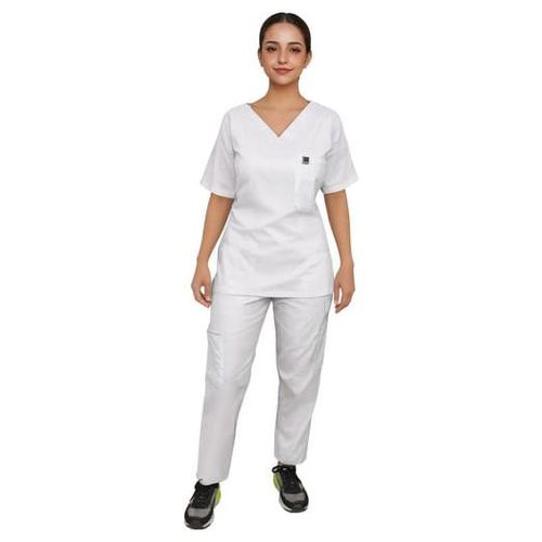 Uniforme Medico Pijama Quirurjica Mujer Recto Conjunto Blanco M