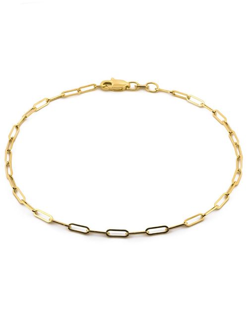 Pulsera Clip 2 mm Oro Solido 18 cm 14k