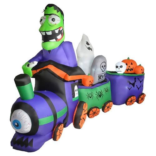 Inflable Halloween Tren Mortal Luz Led 245 Cm