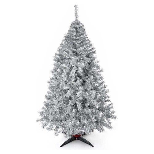 Arbol De Navidad Monarca De Lujo Plata Matizado 190Cm Altura