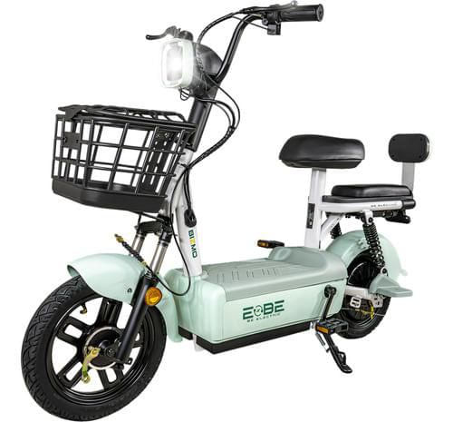 Bicicleta Eléctrica Bicimoto 350w 12v 25km/h Luces Full Led Menta BIZMO