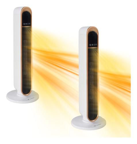 Kit 2 Calefactores Electricos Ceramica Torre Control Remoto Gutstark Home