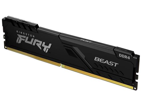 Memoria DIMM Kingston Fury Beast, DDR4 PC4-28800 3600MHz, CL18, 16GB.