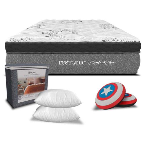 Colchon Restonic Matrimonial Mega Colchoneta + Pack de Complementos