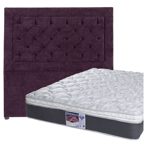 Cabecera Queen Size Dicasa Mary Morado + Colchón Spring Air Marte CZD