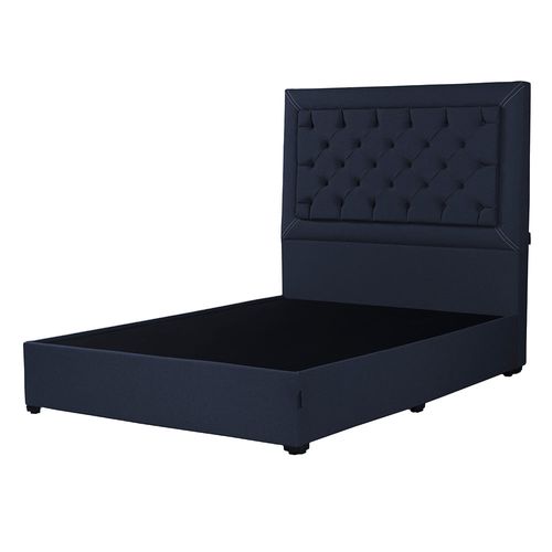 Cabecera Queen Size Dicasa Mary Azul Orleans + Base cama CZD