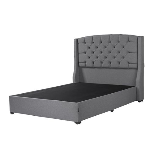 Cabecera Queen Size Dicasa Sitka Gris Oscuro + Base cama Orlando CZD