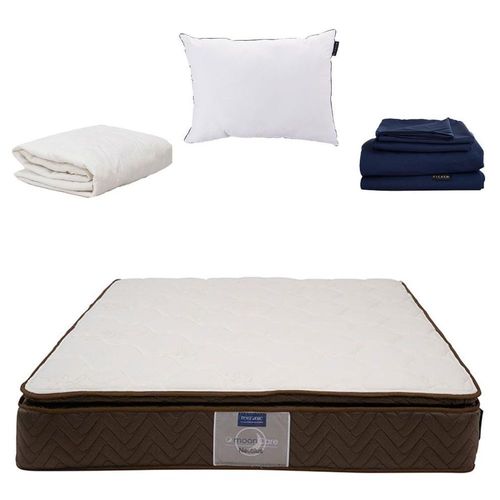 Colchón Queen Size Nautilus + Sábanas S + Protector + Almohada D CZD