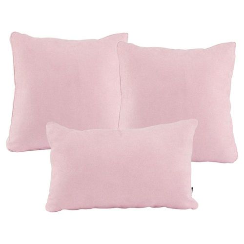 Set de 3 Cojines decorativos Dicasa Rosa 2 Zita + 1 Delta CZD
