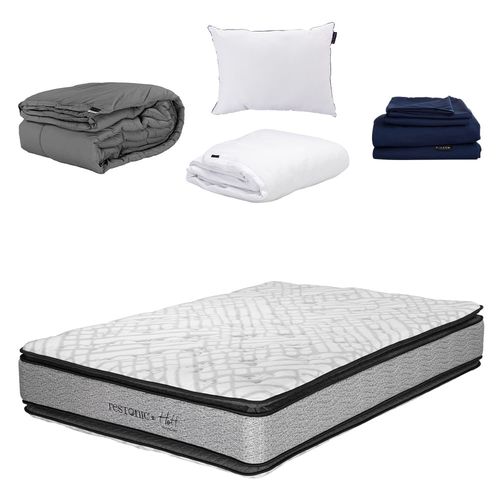 Colchón Queen Size Restonic Hoff + Blancos Dicasa CZD