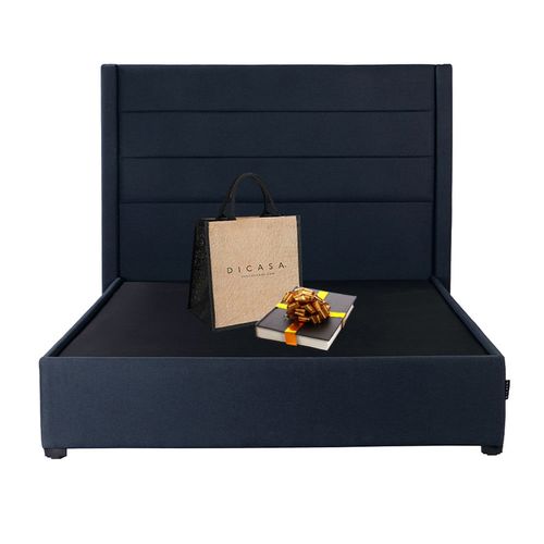 Cabecera Matrimonial Dicasa Lugo Azul + Base cama Dicasa Orlando CZD