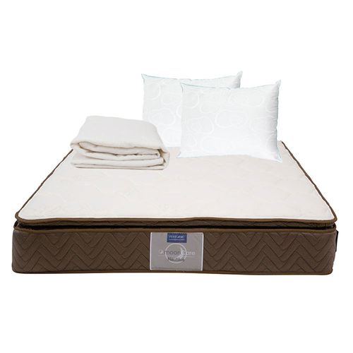 Colchón Queen Size Restonic Nautilus + 2 Almohada Osos + Protector CZD