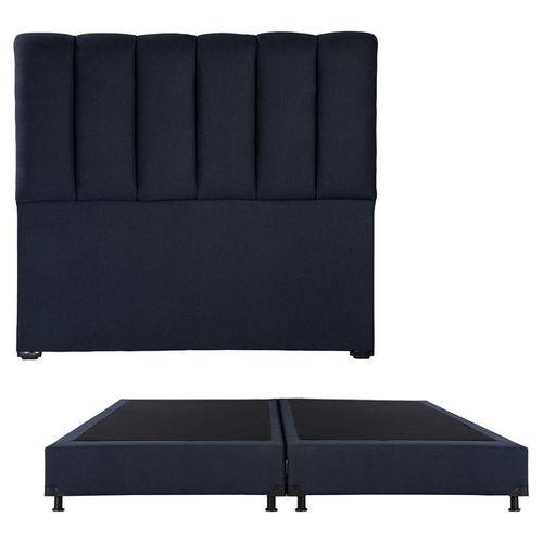 Cabecera King Size Dicasa Kami Azul + Box Dicasa Orly CZD