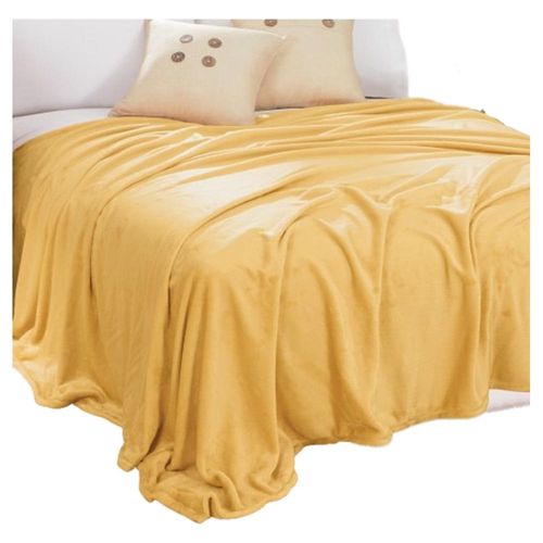 Cobertor King Size Ultrasuave Liso Mostaza Concord