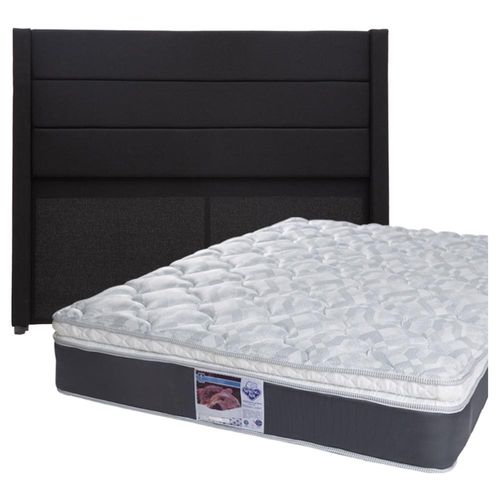 Cabecera Queen Size Dicasa Lugo Negro + Colchón Spring Air Marte CZD