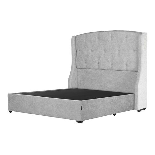 Cabecera Queen Size Dicasa Zefyr Plata + Base cama Nizzo CZD