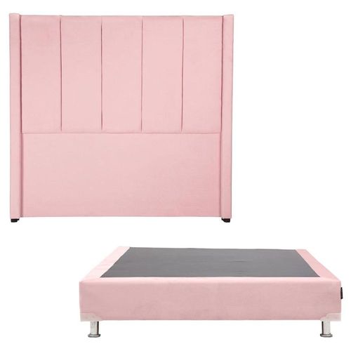Cabecera Queen Size Dicasa Nizza Pink + Box Pink CZD