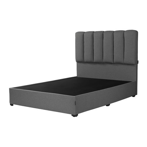 Cabecera Matrimonial Dicasa Kami Gris Oscuro + Base cama Orlando CZD