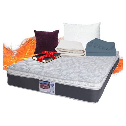 Colchón Queen Size Spring Air Marte + Sábanas +Protector +Almohada CZD