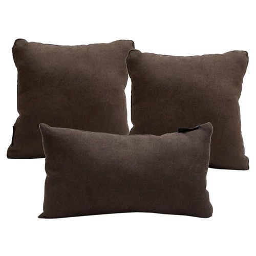 Set de 3 Cojines Decorativos Bless 2 Zita + 1 Delta Chocolate CZD