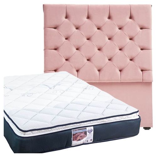 Cabecera Queen Size Dicasa Capri Palo de rosa + Colchón Mónaco CZD