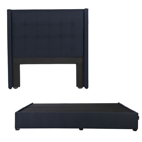 Cabecera King Size Dicasa Titan Azul Marino + Base Cama CZD
