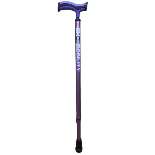 Baston Ultra Ligero De Aluminio Con Sistema Goma Rotatoria Violeta Eko