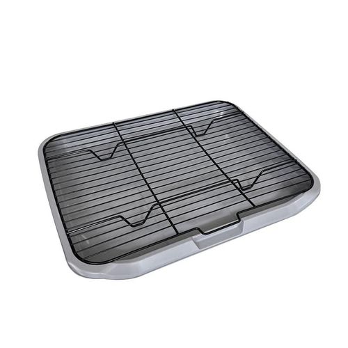 Inodoro para perros con malla de metal MENGDU