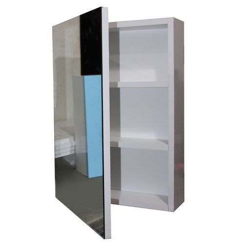 Botiquin Repisa Espejo Mdf 50cm Pared Vinil Color Blanco