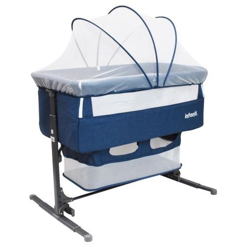 Cuna Colecho Infanti Color Azul Golf Antirreflujo y Mecedora