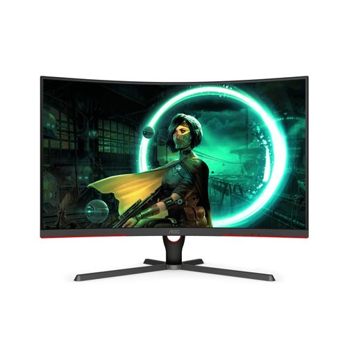 Monitor Gamer Curvo AOC C32G3E LED 31.5 Full HD 165Hz HDMI Negro/Rojo