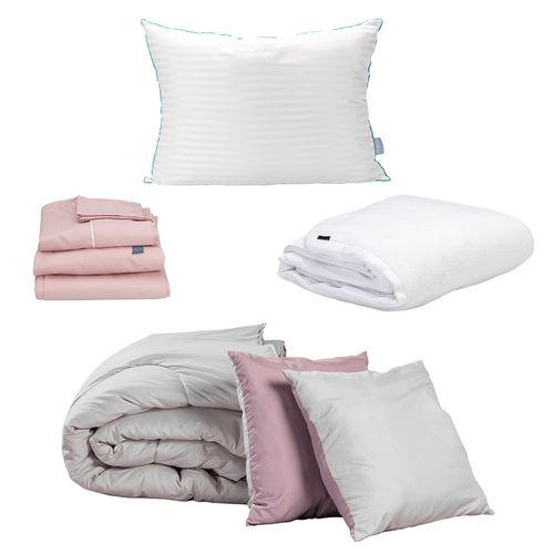 Set Edredón Individual Dicasa Couzy Lila / Gris + Blancos CZD
