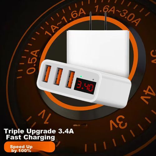 Cargador KOVOL 3.4A Triple USB
