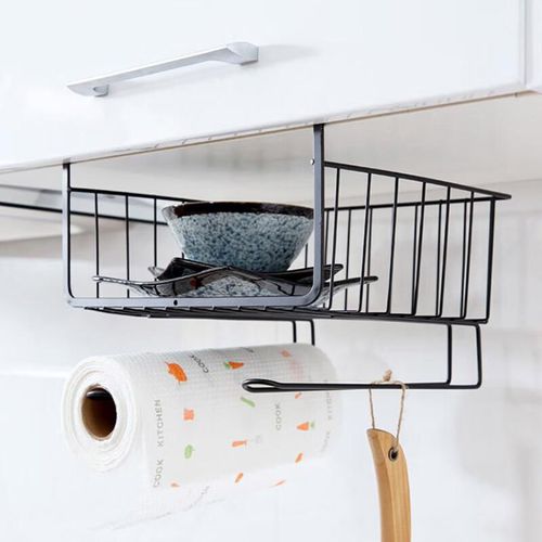 Estante de cocina colgante negro