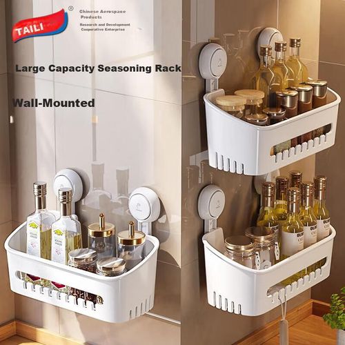 Estante organizador de cocina con ventosa