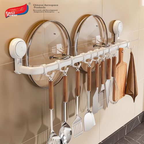 Soporte de cocina con ventosa 8ganchos