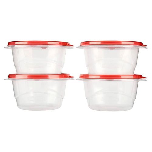 Set 4x Recipiente Alimentos Rubbermaid Tuper Plastico 3.2tz