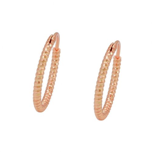 Arracadas Diamantadas Dama Medianas Oro Rosa 14K Laminado