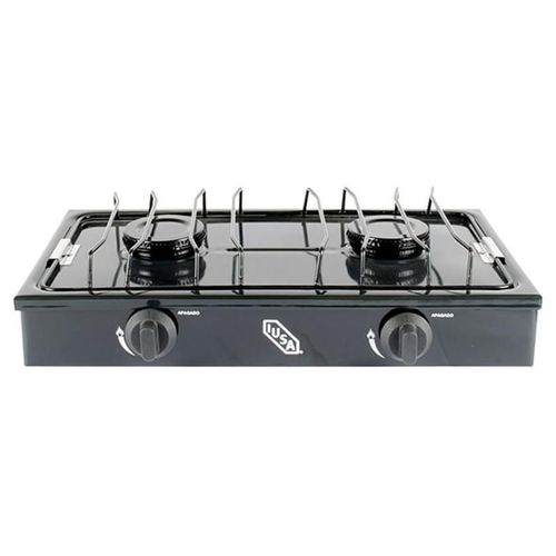 Parrilla de 2 quemadores IUSA Negra