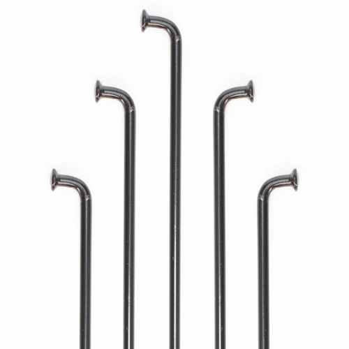 Rayos para bicicleta 14g x 305mm negros con niple para 28 Mariluz