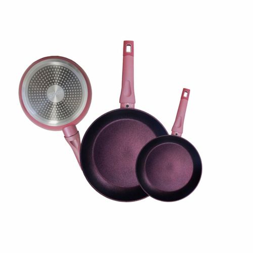 JUEGO DE SARTENES FOODE ROSA TORNASOL MOD FDE-03016