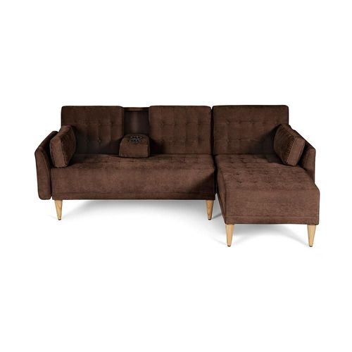 Sala Modular Reversible De Velvet Chocolate Modelo Hassan