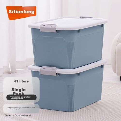 Caja de almacenmaiento de plástico 41L azul