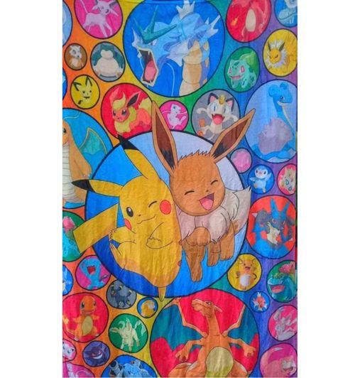 Cobija Frazada Ultra Suave Pikachu Pokemon Bubbles