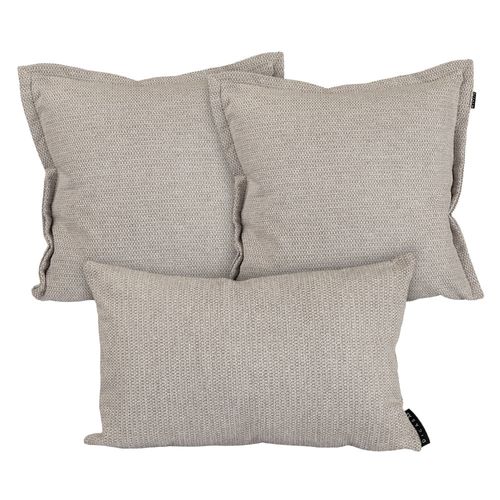 Set de 3 Decorativos Cojines Dicasa Rivo KappaOne + DeltaOne Beige CZD