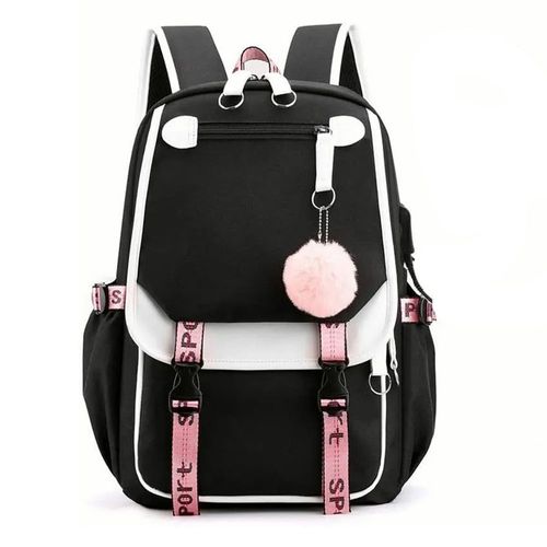 Mochila Kawaii Coreana Mujer dama Escolar Viaje Juvenil puertos usb