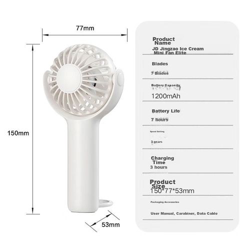 Ventilador USB Portátil Blanco Vainilla
