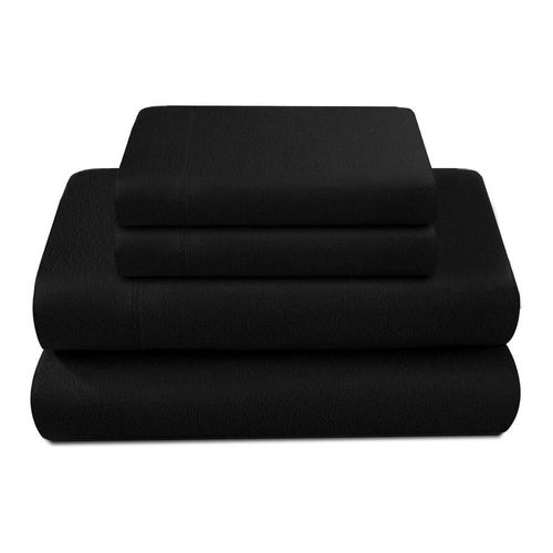 Juego de Sabanas Tacto Algodón Suaves y Duraderas King Size Negro Kyuden Home