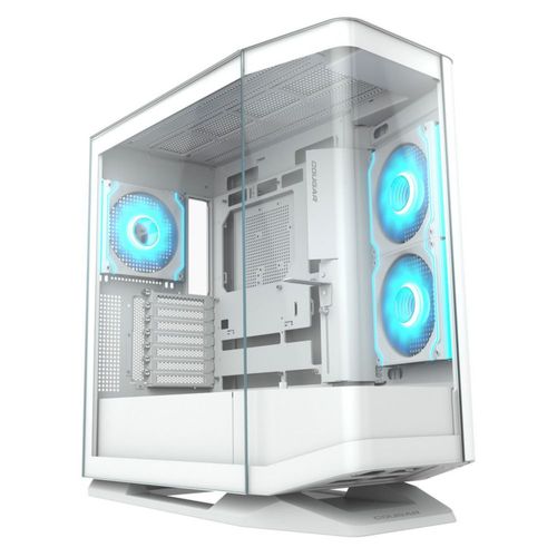 Gabinete Cougar Fv270 Rgb, Midi-tower, Atx/ceb/eatx/micro-atx/mini-itx, Usb 3.0, Sin Fuente, 4 Ventiladores Instalados, Blanco